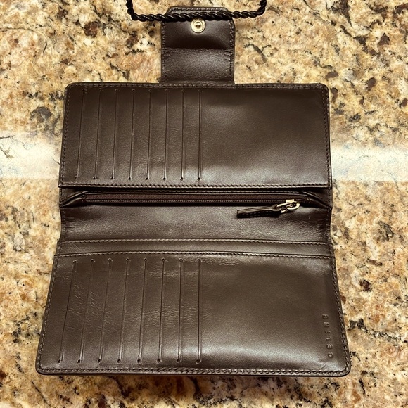 Celine Macadam Canvas & Croc Embossed Leather Wallet - Picture 6 of 12